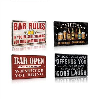 Vintage Bar Pub Sjove Skilte